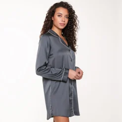 5507PD Satijn Pyjama jurk