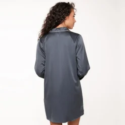 5507PD Satijn Pyjama jurk