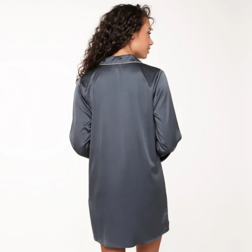 5507PD Satijn Pyjama jurk